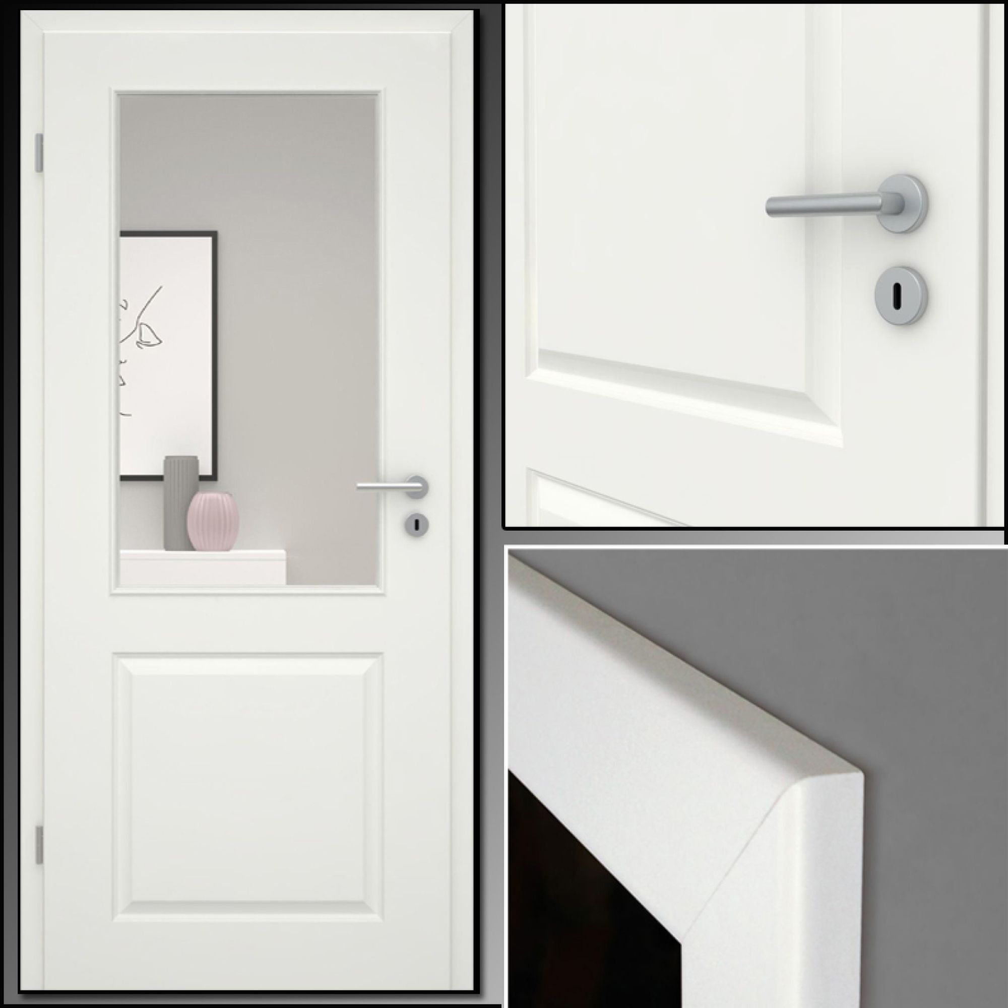 Stiltür Sylt 2 KS LA mit Zarge Rundkante